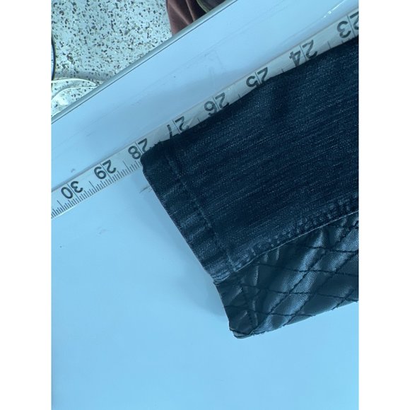 Harley Davidson Low Rise Skinny Moto Jeans Womens 8P Cotton Blend Biker Black - Picture 7 of 8